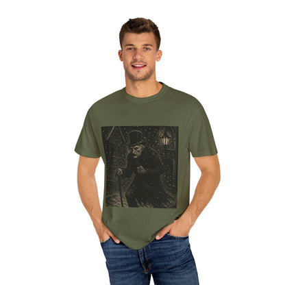 Gothic Scrooge T Shirt Dark Christmas Carol Shirt Vintage Haunted Dickens Tee Unisex Garment Dyed T shirt