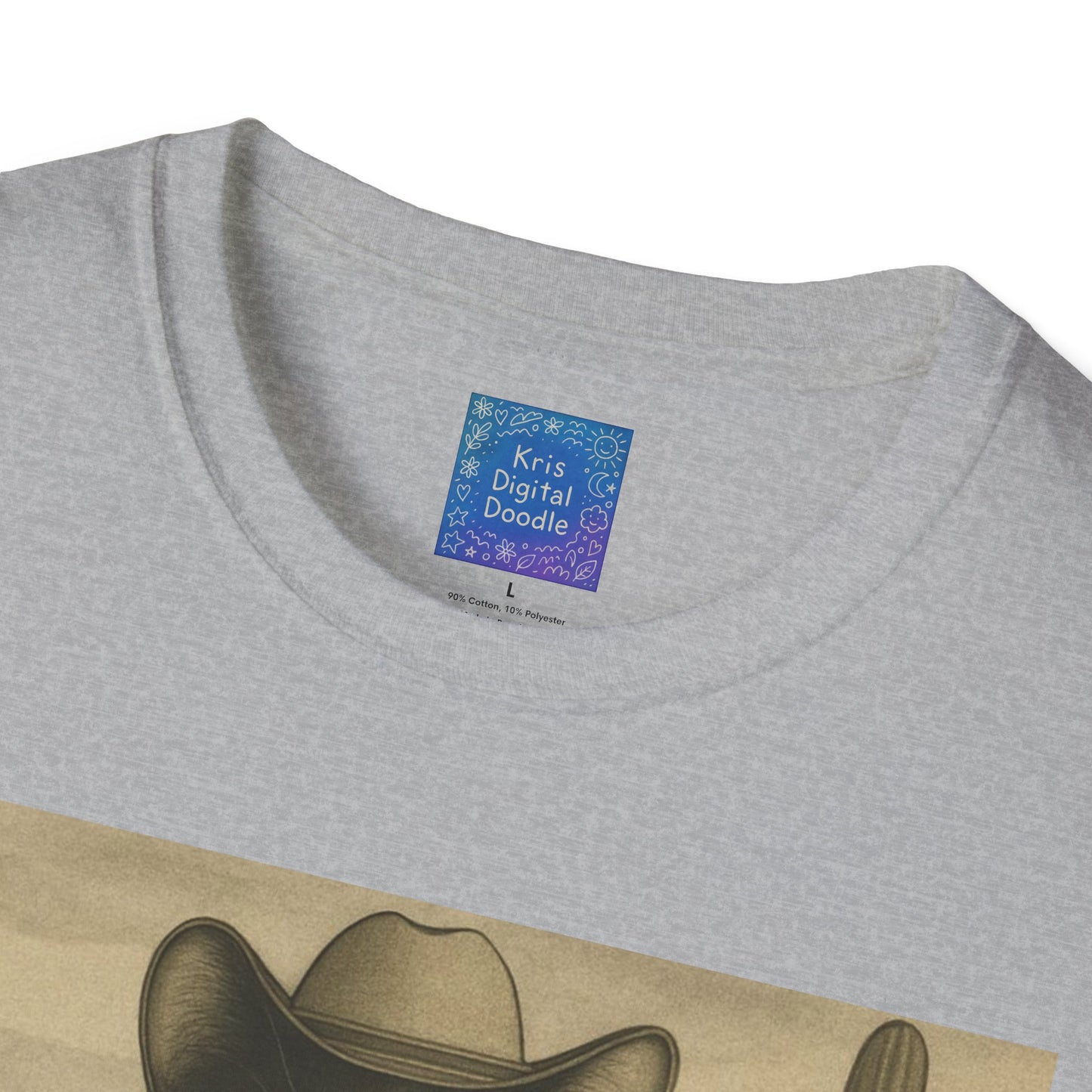 Cowboy Cat Western Graphic T-Shirt, Vintage Country Style Tee