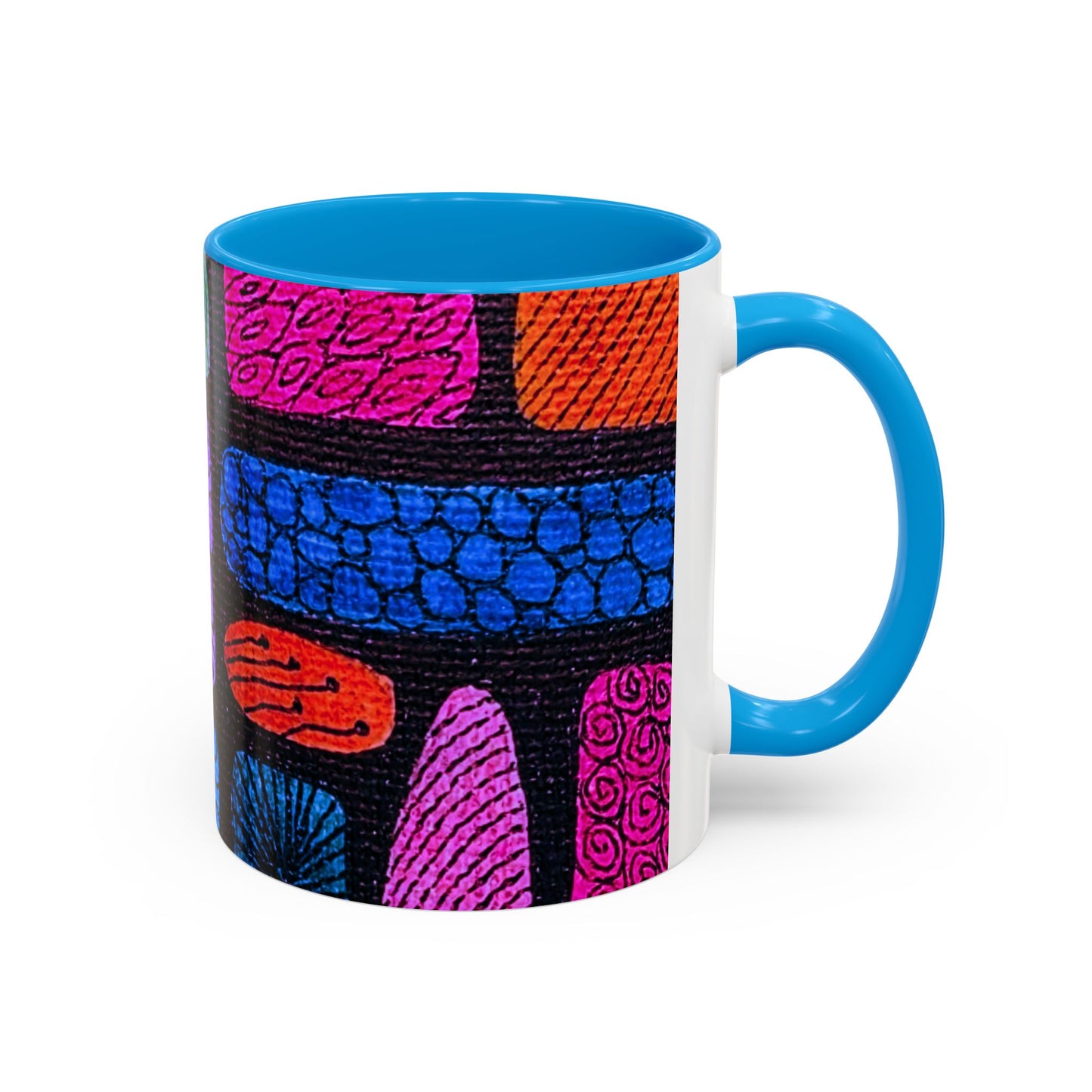 Colorful Abstract Pattern Mug | Vibrant Geometric Shapes Ceramic Mug