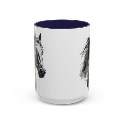 Black Horse Coffee Mug Western Cowboy Horse Art Cup