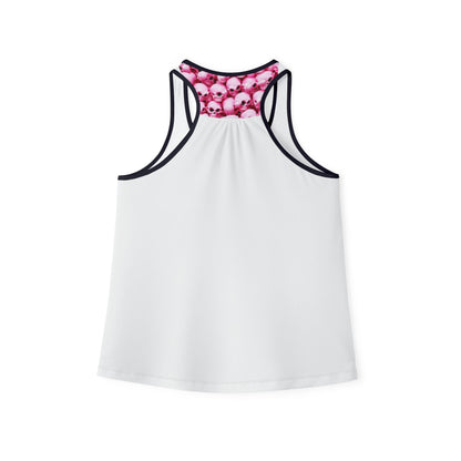 Haunted House Halloween Tank Top  Pink Gothic Spooky Skeleton Shirt  Womens Racerback Women's Tank Top