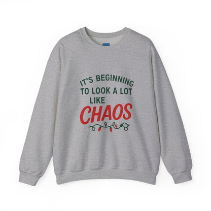 Its Beginning To Look A lot Like Chaos Funny Christmas Sweatshirt