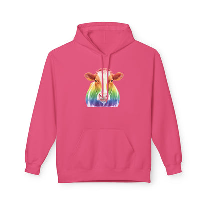 Colorful Rainbow Cow Hoodie Sweatshirt