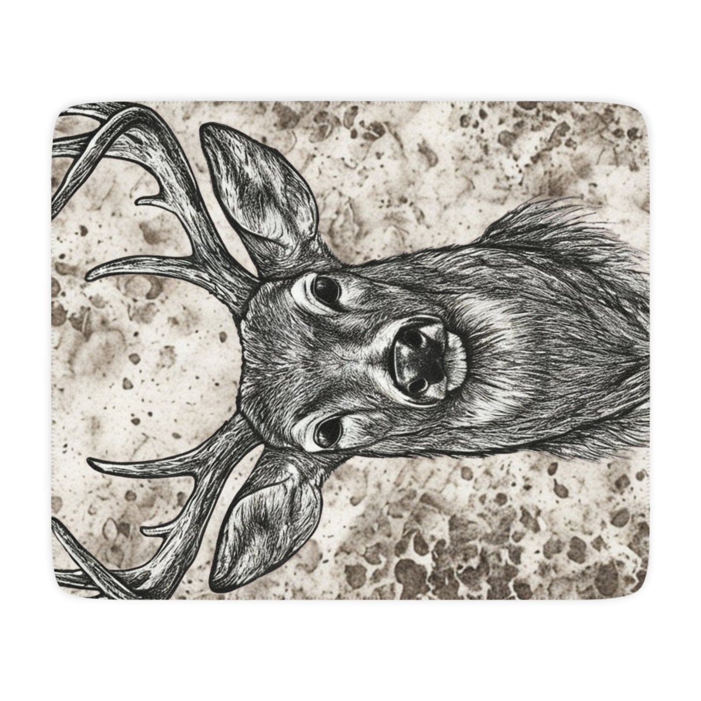 Rustic Deer Blanket Cozy Cabin Throw