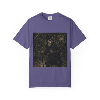Gothic Scrooge T Shirt Dark Christmas Carol Shirt Vintage Haunted Dickens Tee Unisex Garment Dyed T shirt