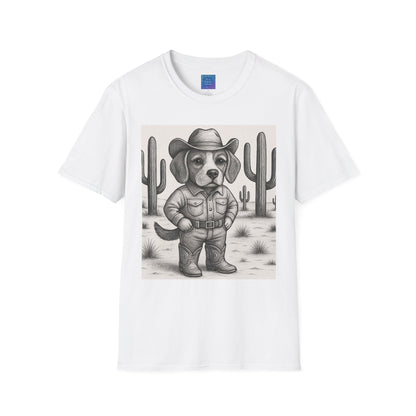 Cowboy Dog T-Shirt, Funny Western Desert Graphic Tee