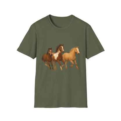 Galloping Into Adventure Country Horse Unisex T-Shirt, Galloping Horse Tee, Horse Lover Gift, Equestrian Shirt, Horseback Riding Top