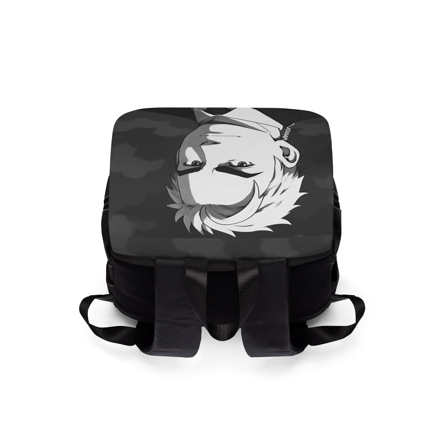 Anime Agent Backpack Black & White Anime Character Bag Spy Theme Canvas Backpack for Teens Unisex Casual Shoulder Backpack