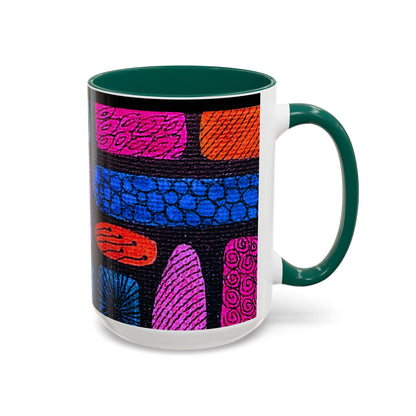 Colorful Abstract Pattern Mug | Vibrant Geometric Shapes Ceramic Mug