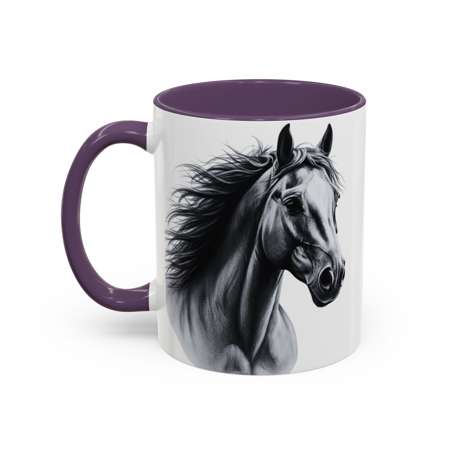 Black Horse Coffee Mug Western Cowboy Horse Art Cup