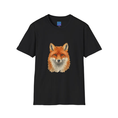 Red Fox Face T-Shirt | Watercolor Fox Portrait