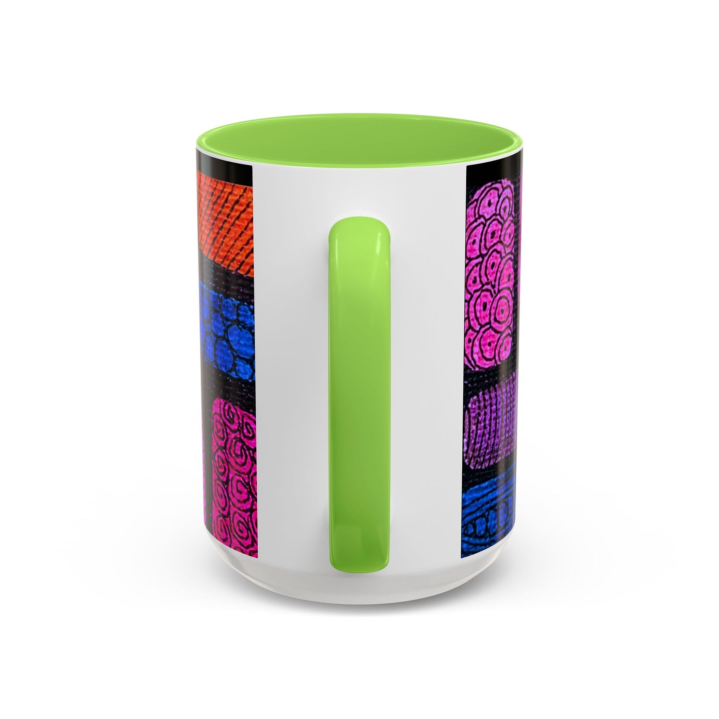 Colorful Abstract Pattern Mug | Vibrant Geometric Shapes Ceramic Mug