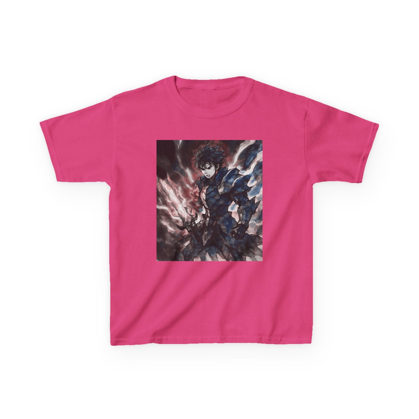 Dark Anime Power T Shirt Edgy Graphic Tee for Fans of Japanese Style Kids Heavy Cotton™ Tee