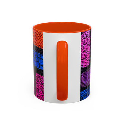 Colorful Abstract Pattern Mug | Vibrant Geometric Shapes Ceramic Mug