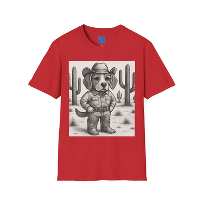 Cowboy Dog T-Shirt, Funny Western Desert Graphic Tee