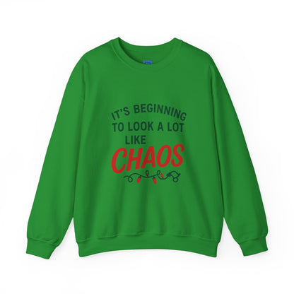 Its Beginning To Look A lot Like Chaos Funny Christmas Sweatshirt