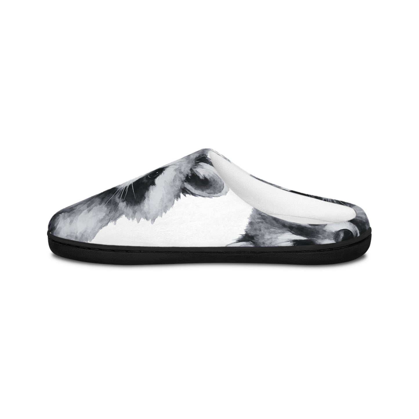 Watercolor Raccoon Indoor Slippers | Cozy Animal Face Printed Slippers