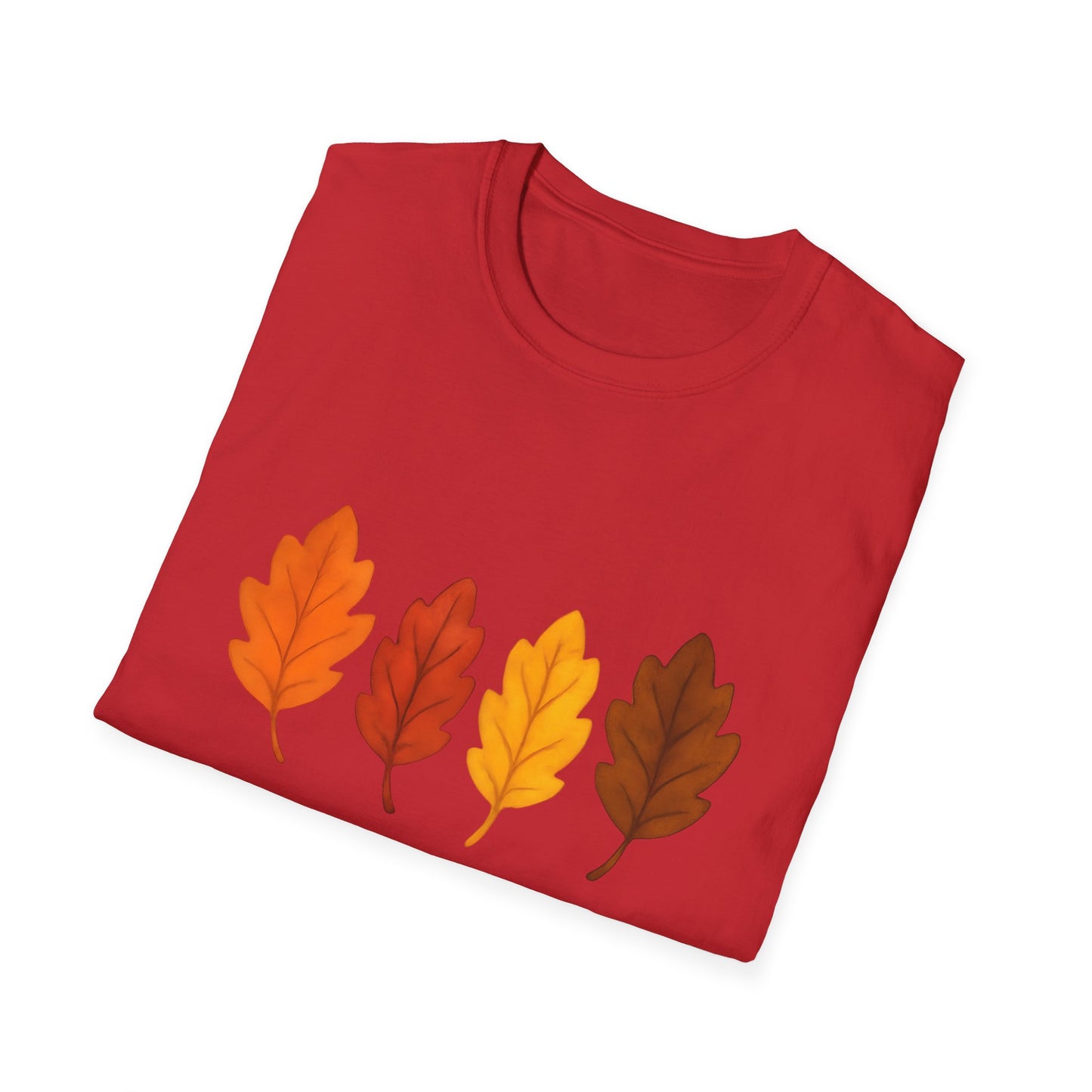 Feeling of Fall Leaves Shirt Cozy Autumn Graphic Tee Unisex Soft style T Shirt