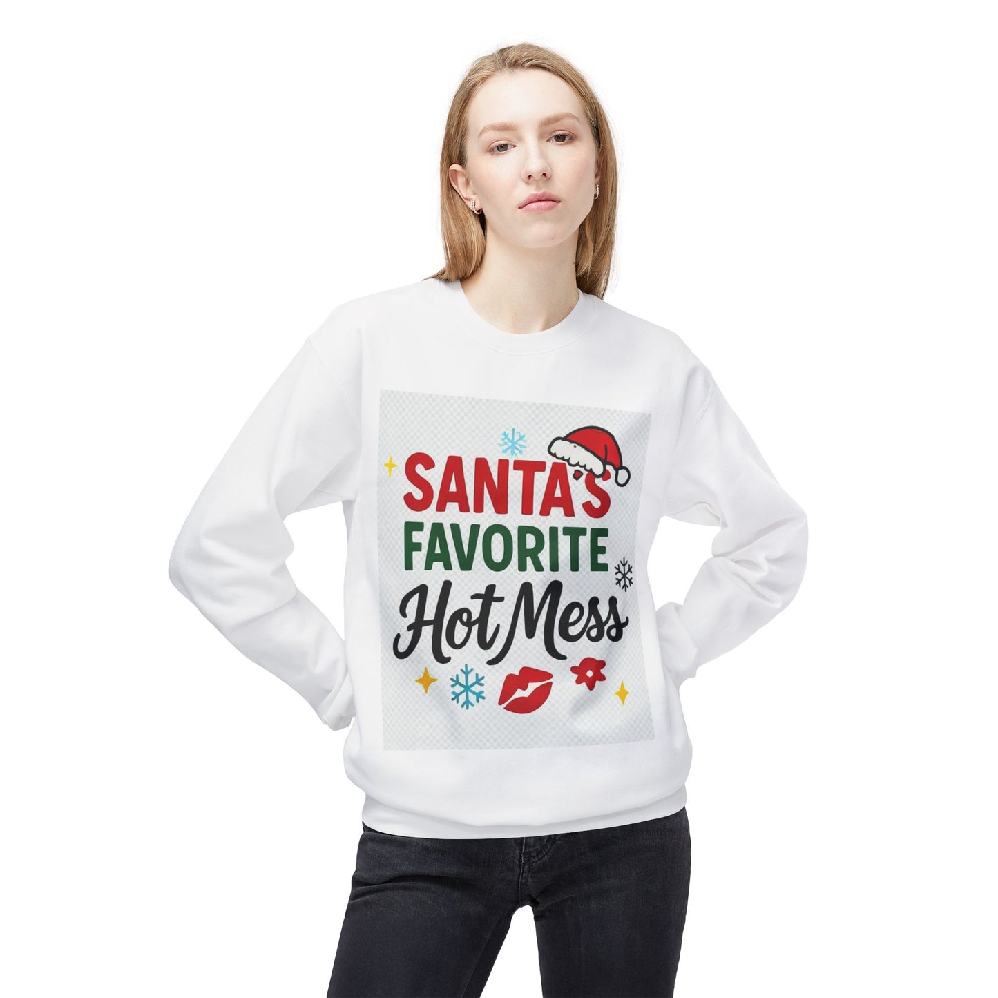 Santas Favorite Hot Mess Christmas Sweatshirt