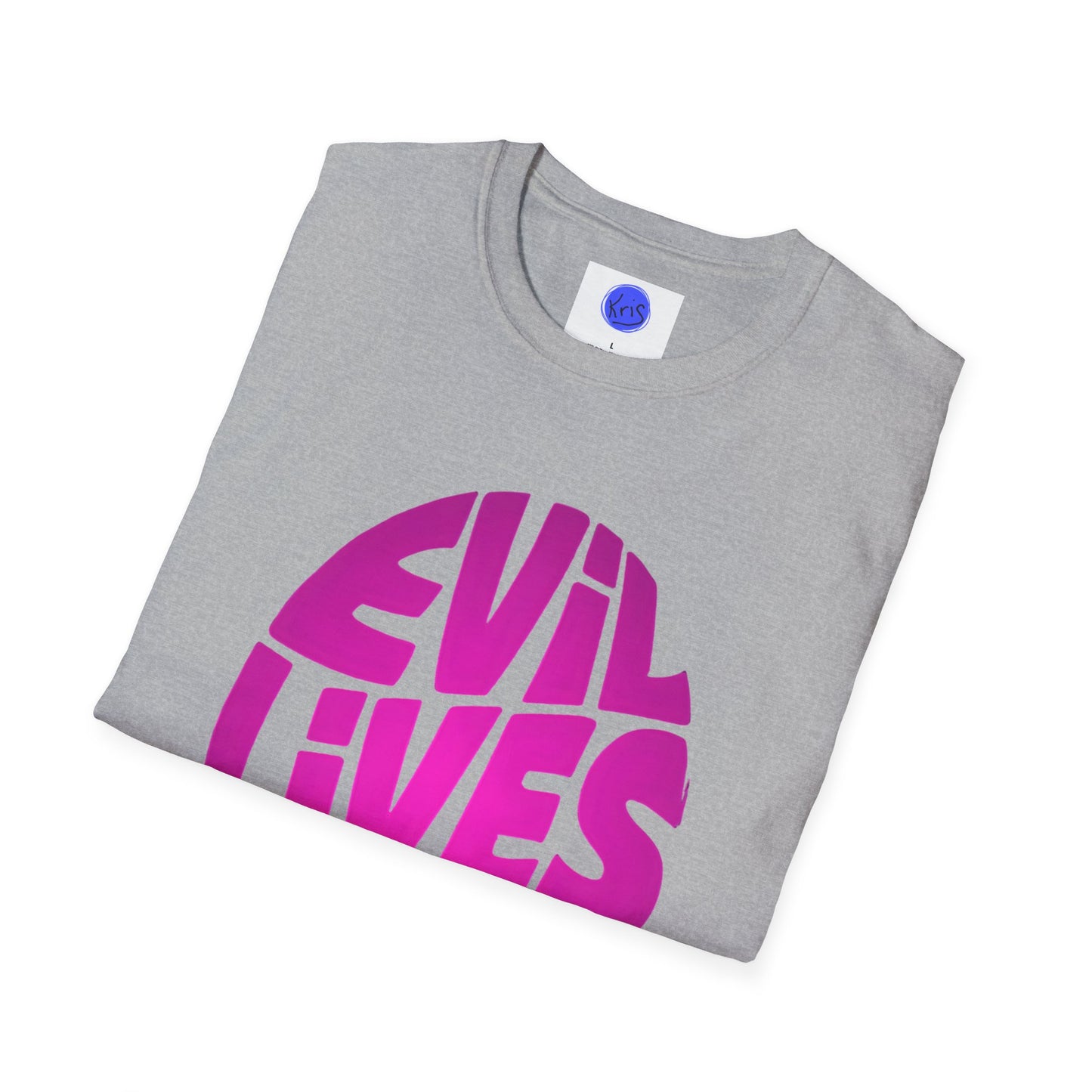 Evil Lives Here Halloween T-shirt, Spooky Retro Style, Mens