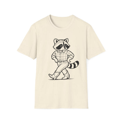 Cowboy Raccoon Graphic Tee Western Country Animal Shirt