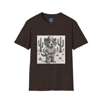 Cowboy Dog T-Shirt, Funny Western Desert Graphic Tee