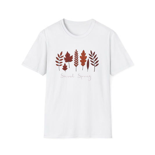 Second Spring Fall Shirt  Autumn Leaves TShirt  Neutral Cozy Thanksgiving Tee  Fall Graphic Tee for Women Unisex  TShirt