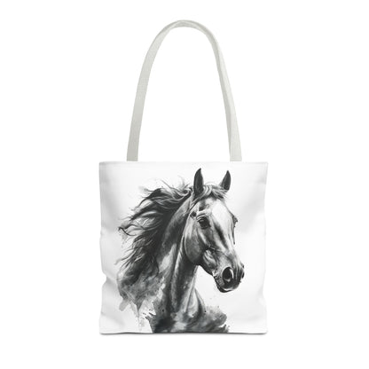 Black Stallion Tote Bag | Artistic Horse Lover Carryall