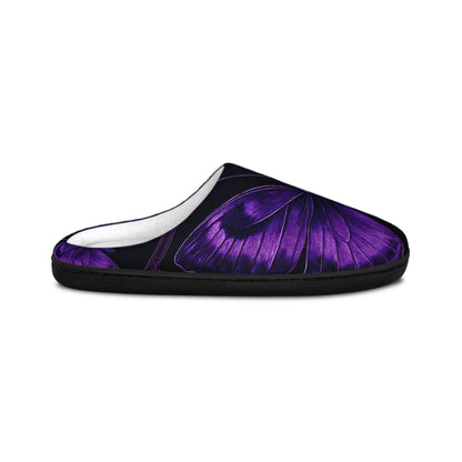 Purple Butterfly Slippers Cozy Indoor Shoes