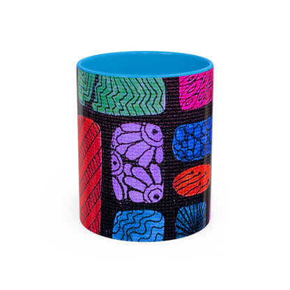 Colorful Abstract Pattern Mug | Vibrant Geometric Shapes Ceramic Mug