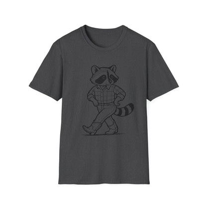 Cowboy Raccoon Graphic Tee Western Country Animal Shirt