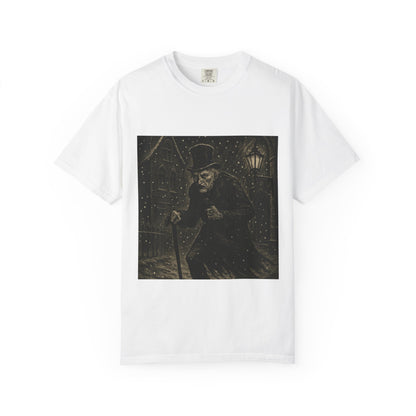 Gothic Scrooge T Shirt Dark Christmas Carol Shirt Vintage Haunted Dickens Tee Unisex Garment Dyed T shirt