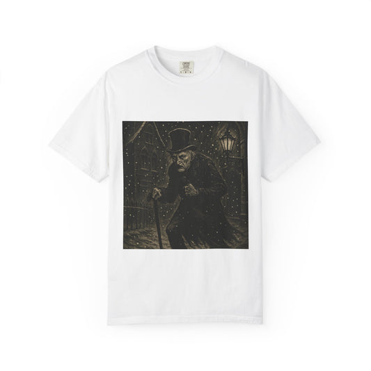 Gothic Scrooge T Shirt Dark Christmas Carol Shirt Vintage Haunted Dickens Tee Unisex Garment Dyed T shirt