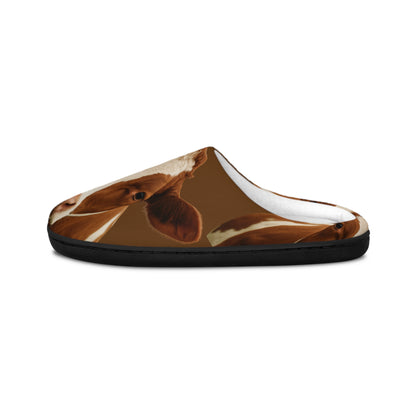 Women Brown Cow Slippers