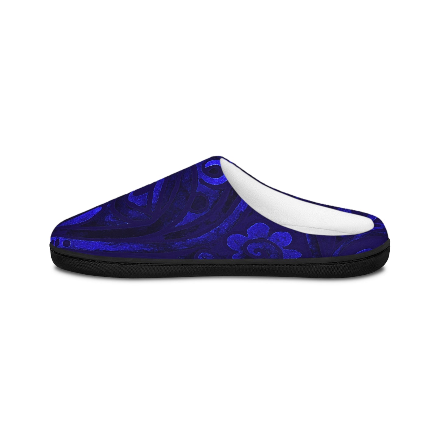 Abstract Blue Swirl Indoor Slippers | Cozy House Shoes