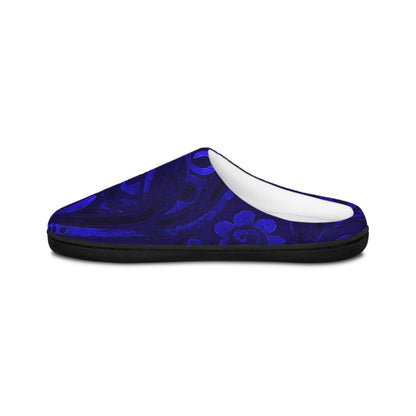 Abstract Blue Swirl Indoor Slippers | Cozy House Shoes