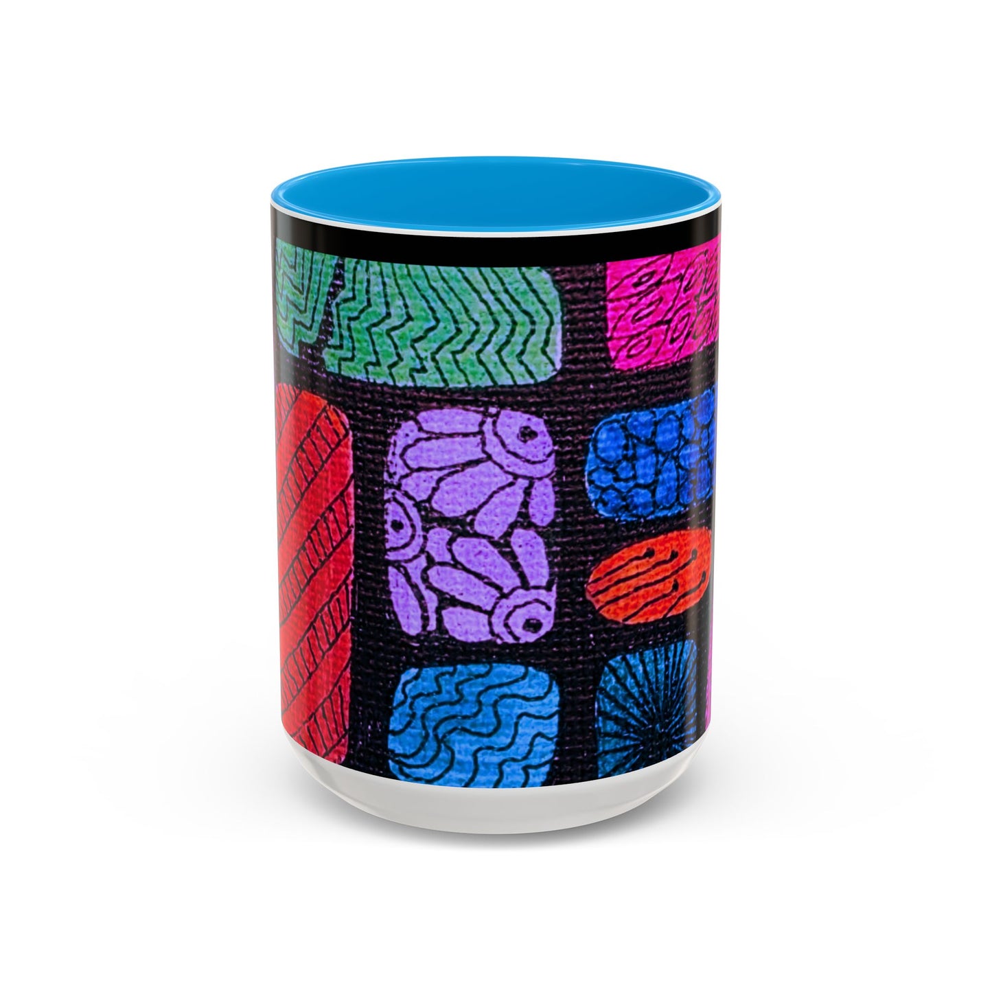 Colorful Abstract Pattern Mug | Vibrant Geometric Shapes Ceramic Mug