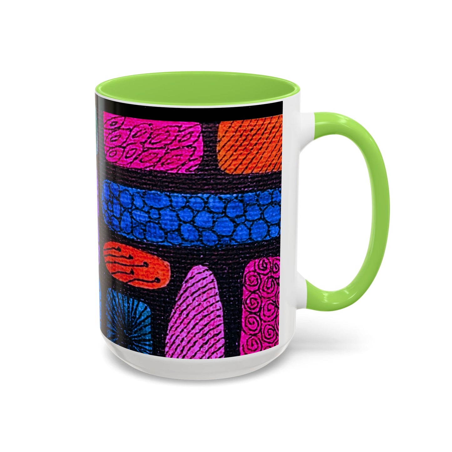 Colorful Abstract Pattern Mug | Vibrant Geometric Shapes Ceramic Mug