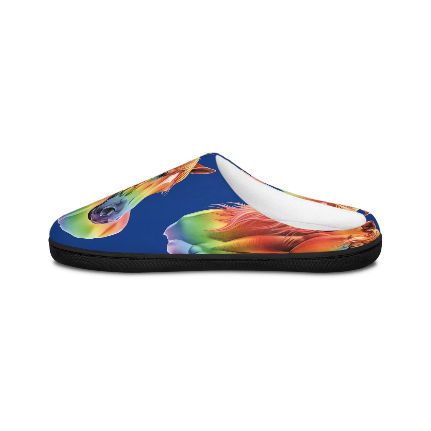 Womens Rainbow Horse Slippers