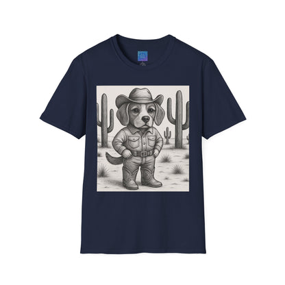 Cowboy Dog T-Shirt, Funny Western Desert Graphic Tee