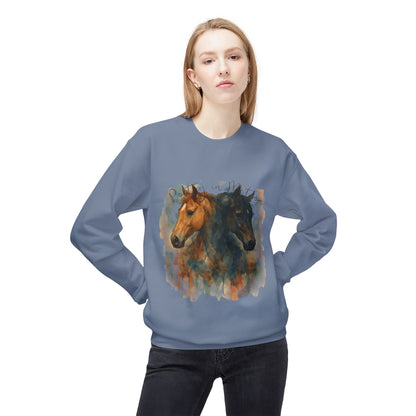 Poetry in Motion Equestrian Horse Sweatshirt Watercolor
