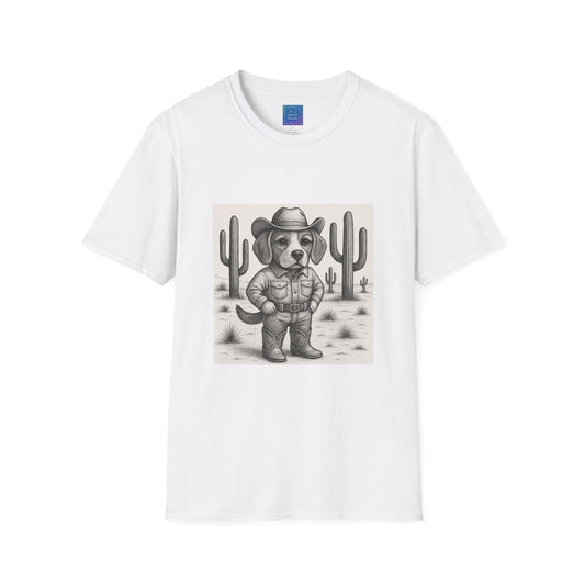 Cowboy Dog T-Shirt, Funny Western Desert Graphic Tee