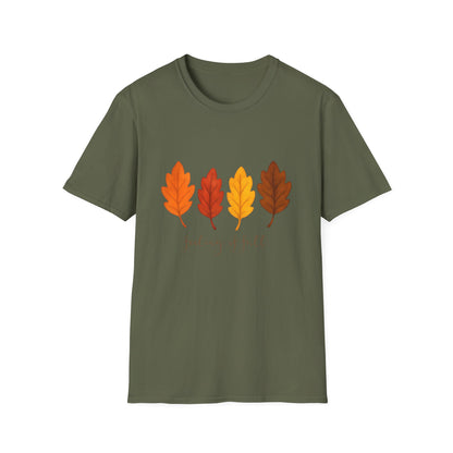 Feeling of Fall Leaves Shirt Cozy Autumn Graphic Tee Unisex Soft style T Shirt