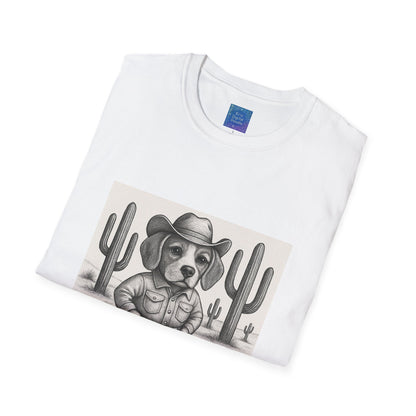 Cowboy Dog T-Shirt, Funny Western Desert Graphic Tee