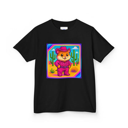 Whimsical Cowboy Hamster T-Shirt, Cute Western Desert Animal Tee, boys girls, unisex, cowgirl