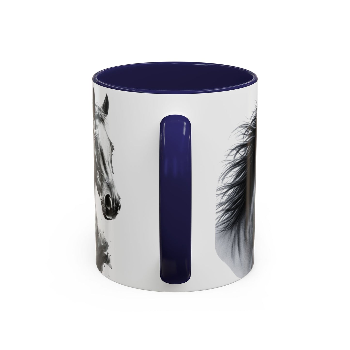 Black Horse Coffee Mug Western Cowboy Horse Art Cup