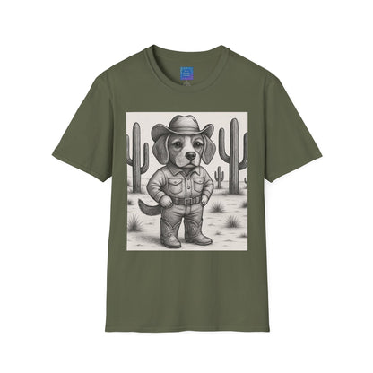 Cowboy Dog T-Shirt, Funny Western Desert Graphic Tee
