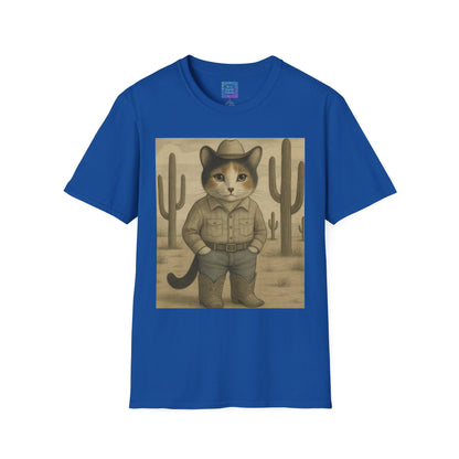 Cowboy Cat Western Graphic T-Shirt, Vintage Country Style Tee