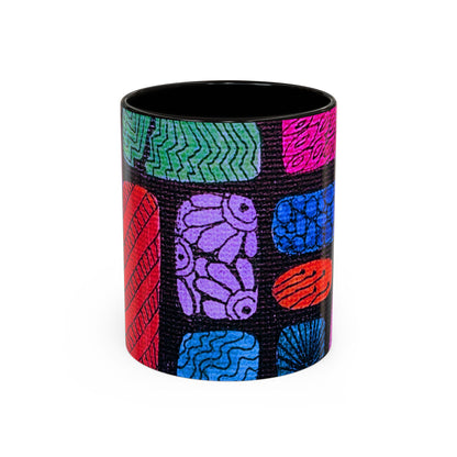 Colorful Abstract Pattern Mug | Vibrant Geometric Shapes Ceramic Mug