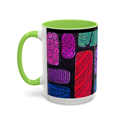 Colorful Abstract Pattern Mug | Vibrant Geometric Shapes Ceramic Mug